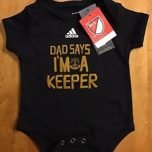 Baby adidas Phla Union 1 piece Size 3-6 months MLS